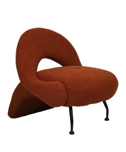 Πολυθρόνα ArteLibre PASIPHAE Πορτοκαλί Ύφασμα/Μέταλλο/Ξύλο 80x86x80cm