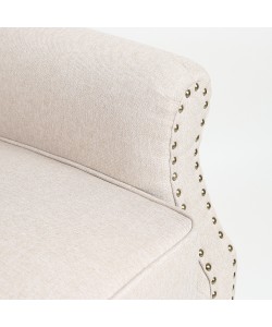 Πολυθρόνα ArteLibre OTTAVIA Μπεζ Ύφασμα 77x80x106cm
