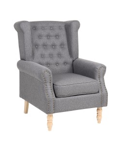 Πολυθρόνα ArteLibre OTTAVIA Σκούρο Γκρι Ύφασμα 77x80x106cm