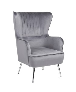 Πολυθρόνα ArteLibre VITTORIA Γκρι Βελούδο 76x79x101cm