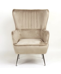 Πολυθρόνα ArteLibre VITTORIA Καφέ Βελούδο 76x79x101cm