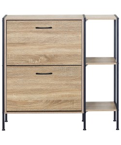 Παπουτσοθήκη ArteLibre ALDERWYN Με Πλαϊνό Ράφι Δρυς/Μαύρο Μοριοσανίδα/Μέταλλο 88x24x87cm Παπουτσοθήκη ArteLibre ALDERWYN Με Πλαϊνό Ράφι Δρυς/Μαύρο Μοριοσανίδα/Μέταλλο 88x24x87cm