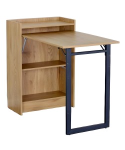 Γραφείο ArteLibre GALWYN Πτυσσόμενο Δρυς/Μαύρο Μοριοσανίδα/Μέταλλο 102x58x85.5cm