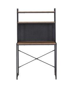 Γραφείο ArteLibre OSWELL Με Ράφια Μαύρο/Δρυς Μέταλλο/Μοριοσανίδα 84x50x148.5cm