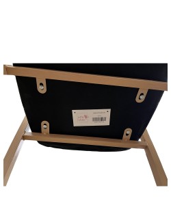 Καρέκλα Τραπεζαρίας ArteLibre SOLANA Μαύρο/Φυσικό PU/Μέταλλο 51x51x81cm