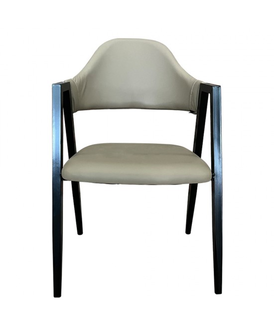 Καρέκλα Τραπεζαρίας ArteLibre SOLANA Cappuccino/Μαύρο PU/Μέταλλο 51x51x81cm