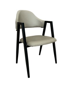 Καρέκλα Τραπεζαρίας ArteLibre SOLANA Cappuccino/Μαύρο PU/Μέταλλο 51x51x81cm