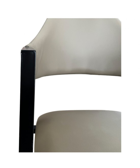 Καρέκλα Τραπεζαρίας ArteLibre SOLANA Cappuccino/Μαύρο PU/Μέταλλο 51x51x81cm