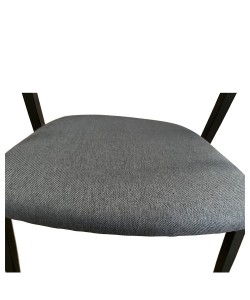 Καρέκλα Τραπεζαρίας ArteLibre SOLANA Γκρι/Μαύρο Ύφασμα/Μέταλλο 51x51x81cm