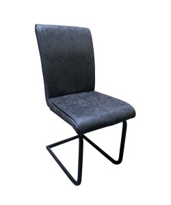 Καρέκλα Τραπεζαρίας ArteLibre ESTRELLA Γκρι/Μαύρο PU/Μέταλλο 43x56x95cm