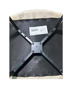 Καρέκλα Τραπεζαρίας ArteLibre MILONGA Μπεζ/Μαύρο PU/Μέταλλο 55x61x88cm