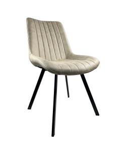 Καρέκλα Τραπεζαρίας ArteLibre MILONGA Μπεζ/Μαύρο PU/Μέταλλο 55x61x88cm