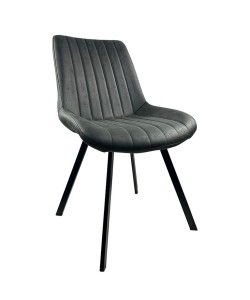 Καρέκλα Τραπεζαρίας ArteLibre MILONGA Γκρι/Μαύρο PU/Μέταλλο 55x61x88cm