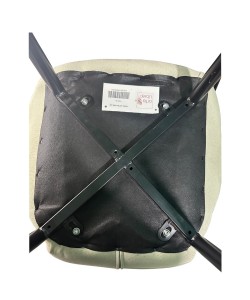 Καρέκλα Τραπεζαρίας ArteLibre RIOJA Sand/Μαύρο Ύφασμα/Μέταλλο 46x50x80cm