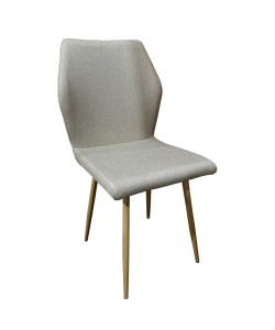 Καρέκλα Τραπεζαρίας ArteLibre LAGOA Ανοιχτό Καφέ/Φυσικό Ύφασμα/Μέταλλο 46x57x86cm