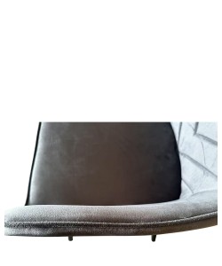 Καρέκλα Τραπεζαρίας ArteLibre FLORITA Γκρι/Μαύρο Βελούδο/Μέταλλο 55x57x84cm