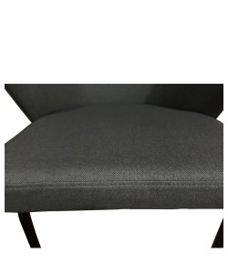 Καρέκλα Τραπεζαρίας ArteLibre JACARANDA Γκρι/Μαύρο Ύφασμα/Μέταλλο 56x56x76cm