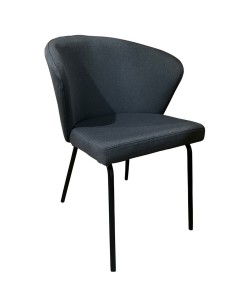 Καρέκλα Τραπεζαρίας ArteLibre JACARANDA Γκρι/Μαύρο Ύφασμα/Μέταλλο 56x56x76cm