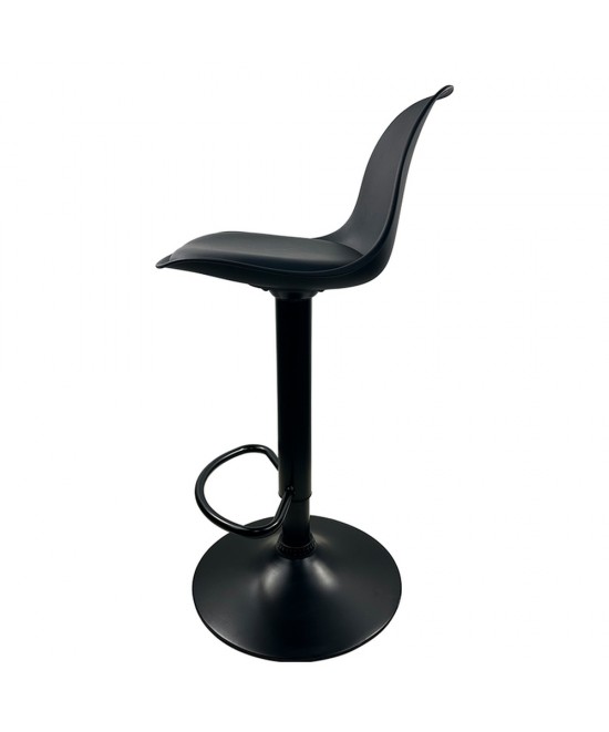 Σκαμπό Bar ArteLibre AMADA Μαύρο PP/Μέταλλο 41x40x79-89cm