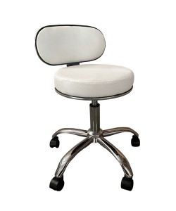 Καρέκλα Εργασίας ArteLibre FIRMEZA Λευκό/Χρώμιο PU/Μέταλλο 47x47x67/78cm