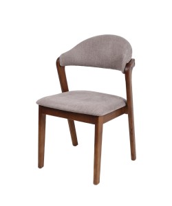 Καρέκλα Τραπεζαρίας ArteLibre ISMENE Γκρι/Καρυδί Ξύλο/Ύφασμα 52.5x56x83cm