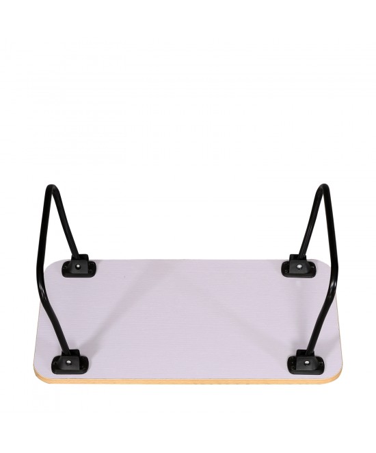 Βοηθητικό Τραπεζάκι ArteLibre BALLARD Πτυσσόμενο Δρυς/Μαύρο Μοριοσανίδα/Μέταλλο 53x30x22cm