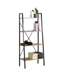 Ραφιέρα ArteLibre NORWYN Δρυς/Μαύρο Μοριοσανίδα/Μέταλλο 60x32.5x148cm