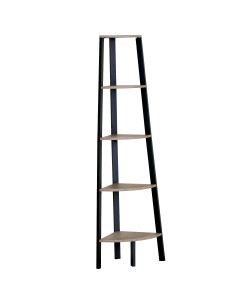 Βιβλιοθήκη ArteLibre PENDRYN Δρυς/Μαύρο Μοριοσανίδα/Μέταλλο 53.4x37.8x160.3cm