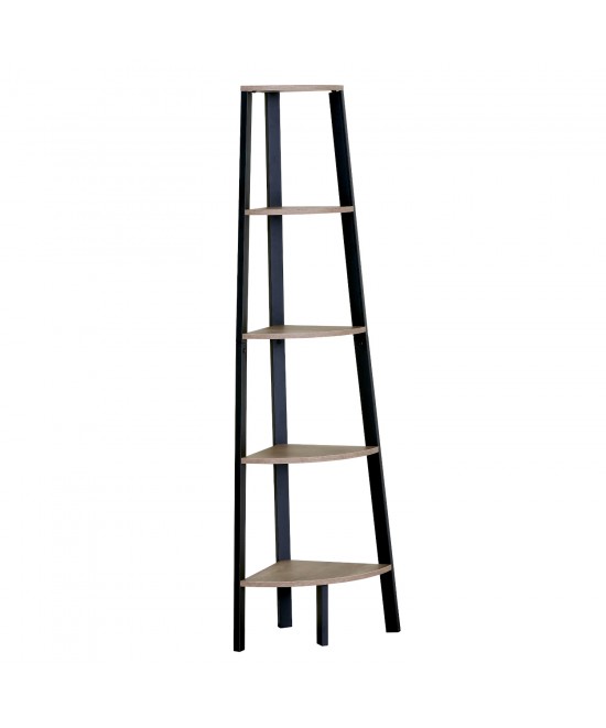 Βιβλιοθήκη ArteLibre PENDRYN Δρυς/Μαύρο Μοριοσανίδα/Μέταλλο 53.4x37.8x160.3cm