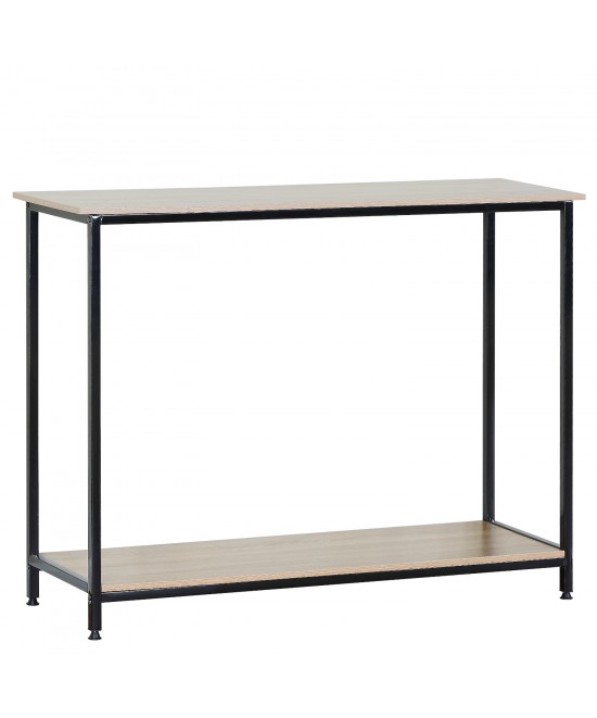 Κονσόλα ArteLibre QUENLEY Δρυς/Μαύρο Μοριοσανίδα/Μέταλλο 106x35x81cm