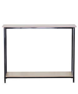 Κονσόλα ArteLibre QUENLEY Δρυς/Μαύρο Μοριοσανίδα/Μέταλλο 106x35x81cm