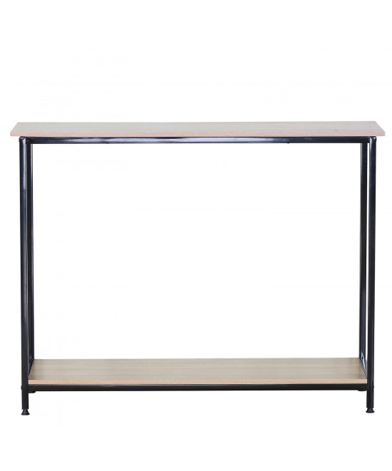 Κονσόλα ArteLibre QUENLEY Δρυς/Μαύρο Μοριοσανίδα/Μέταλλο 106x35x81cm