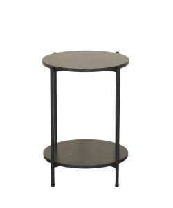 Βοηθητικό Τραπεζάκι ArteLibre ULVERTON Μαύρο Μάρμαρο Μοριοσανίδα/Μέταλλο 43.3x43.3x56.5cm