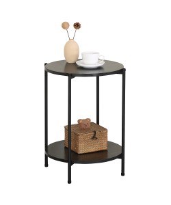 Βοηθητικό Τραπεζάκι ArteLibre ULVERTON Μαύρο Μάρμαρο Μοριοσανίδα/Μέταλλο 43.3x43.3x56.5cm