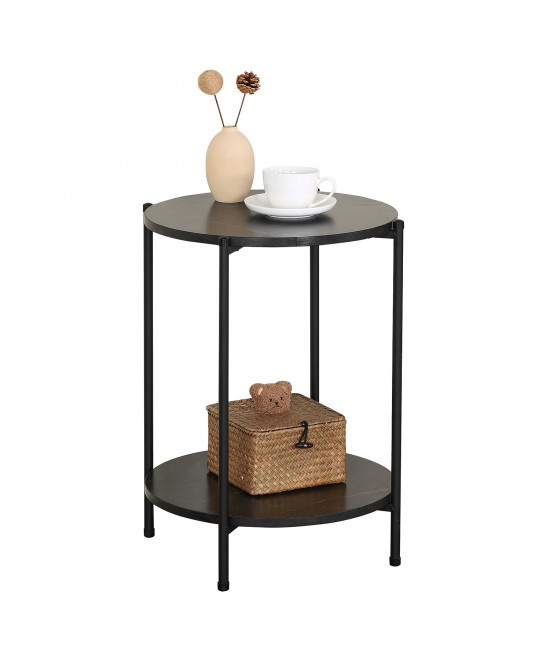 Βοηθητικό Τραπεζάκι ArteLibre ULVERTON Μαύρο Μάρμαρο Μοριοσανίδα/Μέταλλο 43.3x43.3x56.5cm