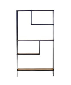 Βιβλιοθήκη ArteLibre YARWOOD Δρυς/Μαύρο Μοριοσανίδα/Μέταλλο 100x33x178cm