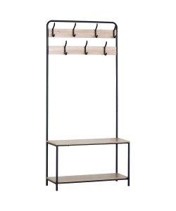 Έπιπλο Εισόδου ArteLibre NORFIELD Δρυς/Μαύρο Μοριοσανίδα/Μέταλλο 80x30x170cm Έπιπλο Εισόδου ArteLibre NORFIELD Δρυς/Μαύρο Μοριοσανίδα/Μέταλλο 80x30x170cm