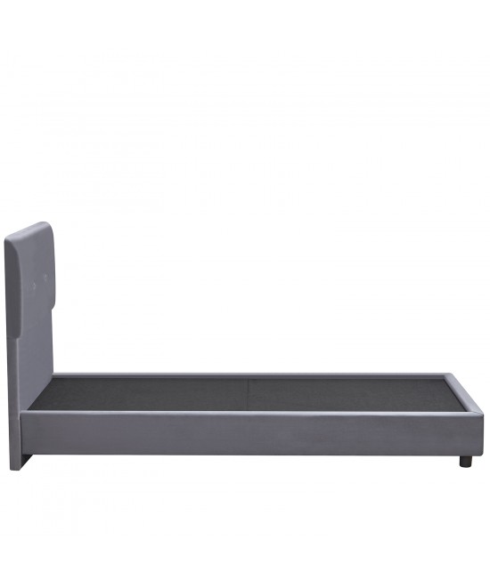 Κρεβάτι Μονό ArteLibre TAMAHAWK Γκρι Ύφασμα Για Στρώμα 90x200cm