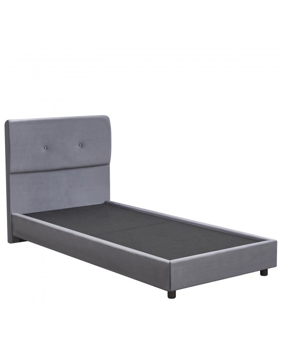Κρεβάτι Μονό ArteLibre TAMAHAWK Γκρι Ύφασμα Για Στρώμα 90x200cm