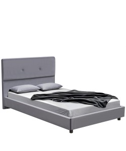 Κρεβάτι Ημίδιπλο ArteLibre TAMAHAWK Γκρι Ύφασμα Για Στρώμα 120x200cm