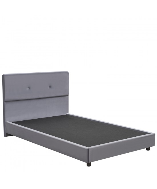 Κρεβάτι Ημίδιπλο ArteLibre TAMAHAWK Γκρι Ύφασμα Για Στρώμα 120x200cm