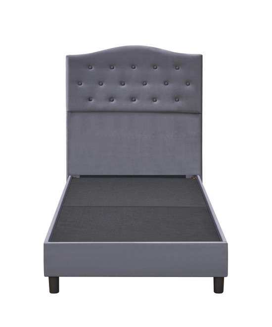 Κρεβάτι Μονό ArteLibre JUNIPER Γκρι Ύφασμα Για Στρώμα 90x200cm Κρεβάτι Μονό ArteLibre JUNIPER Γκρι Ύφασμα Για Στρώμα 90x200cm