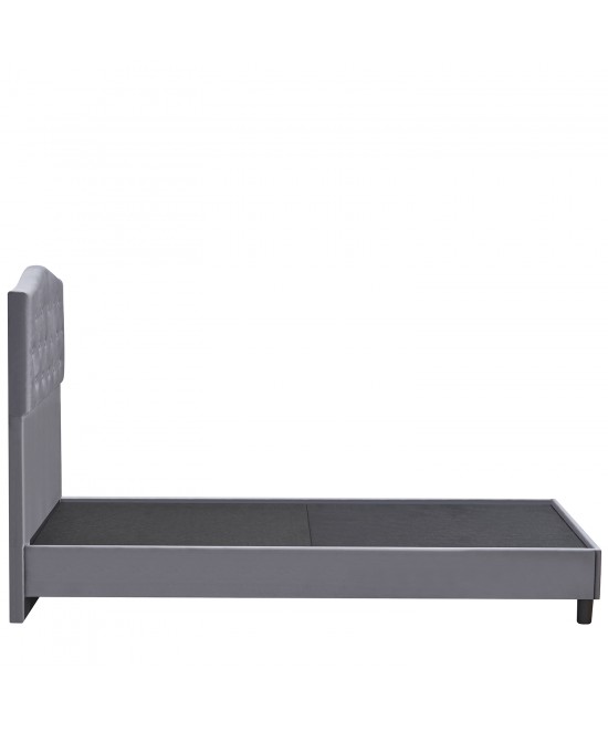 Κρεβάτι Μονό ArteLibre JUNIPER Γκρι Ύφασμα Για Στρώμα 90x200cm Κρεβάτι Μονό ArteLibre JUNIPER Γκρι Ύφασμα Για Στρώμα 90x200cm