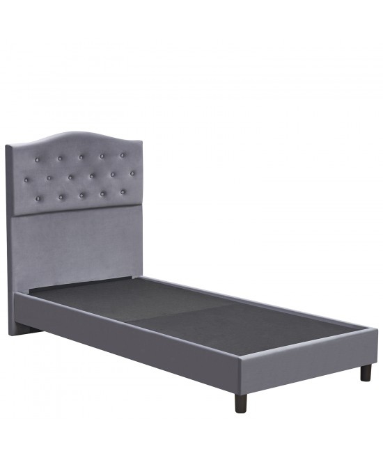 Κρεβάτι Μονό ArteLibre JUNIPER Γκρι Ύφασμα Για Στρώμα 90x200cm Κρεβάτι Μονό ArteLibre JUNIPER Γκρι Ύφασμα Για Στρώμα 90x200cm