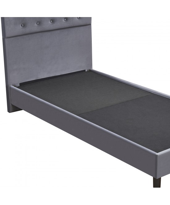 Κρεβάτι Μονό ArteLibre JUNIPER Γκρι Ύφασμα Για Στρώμα 90x200cm Κρεβάτι Μονό ArteLibre JUNIPER Γκρι Ύφασμα Για Στρώμα 90x200cm