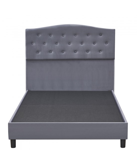 Κρεβάτι Ημίδιπλο ArteLibre JUNIPER Γκρι Ύφασμα Για Στρώμα 120x200cm