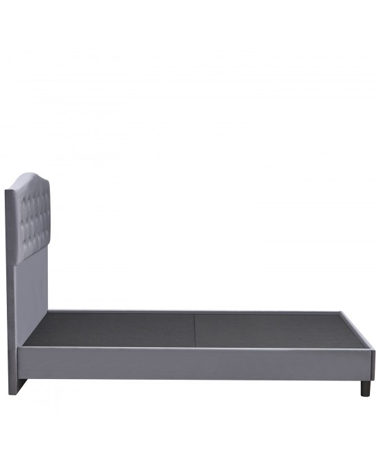 Κρεβάτι Ημίδιπλο ArteLibre JUNIPER Γκρι Ύφασμα Για Στρώμα 120x200cm