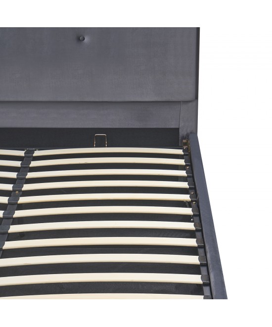 Κρεβάτι Υπέρδιπλο ArteLibre YUMA Γκρι Ύφασμα Για Στρώμα 160x200cm