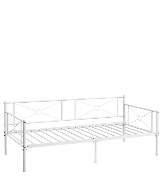 Καναπές Κρεβάτι ArteLibre CIMARRON Λευκό Μέταλλο 197.5x96x75cm (Στρώμα 90x190cm)