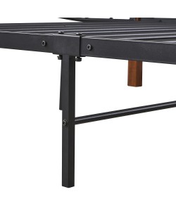 Κρεβάτι Ημίδιπλο ArteLibre ARROWHEAD Μαύρο/Καρυδί Μέταλλο Για Στρώμα 120x200cm Κρεβάτι Ημίδιπλο ArteLibre ARROWHEAD Μαύρο/Καρυδί Μέταλλο Για Στρώμα 120x200cm